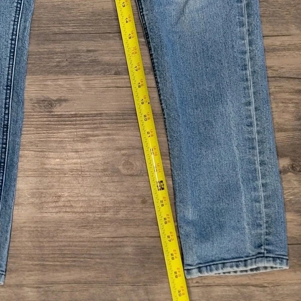 Stitches & Rivets Mens Light Wash‎ Slim Fit Stretch Blue Jeans 34x32